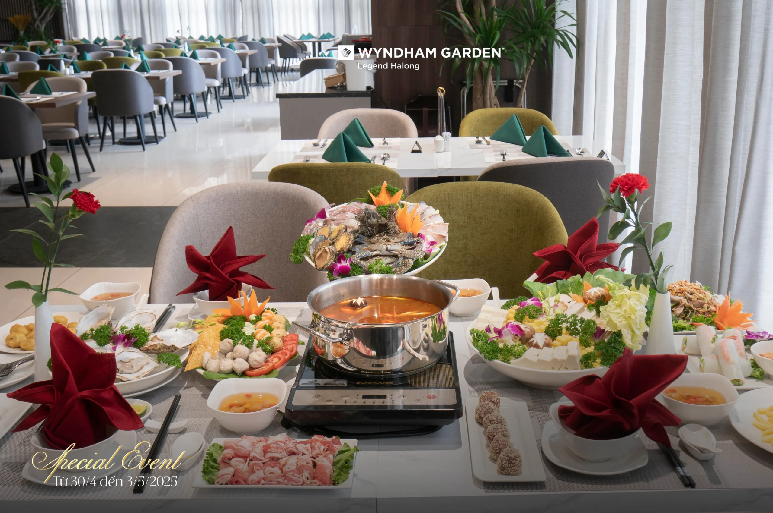 HÒA MÌNH VÀO ĐẠI TIỆC BUFFET HẢI SẢN TẠI WYNDHAM GARDEN LEGEND HẠ LONG